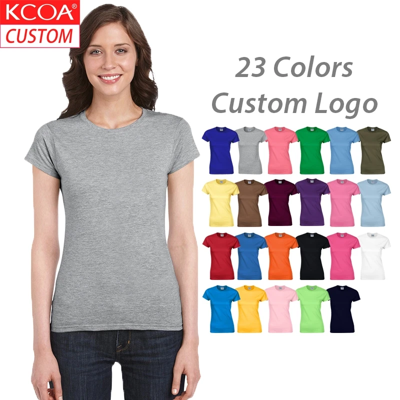KCOA Stocked Summer Screen Printing Plain Grey T Shirts For Girls In Bulk