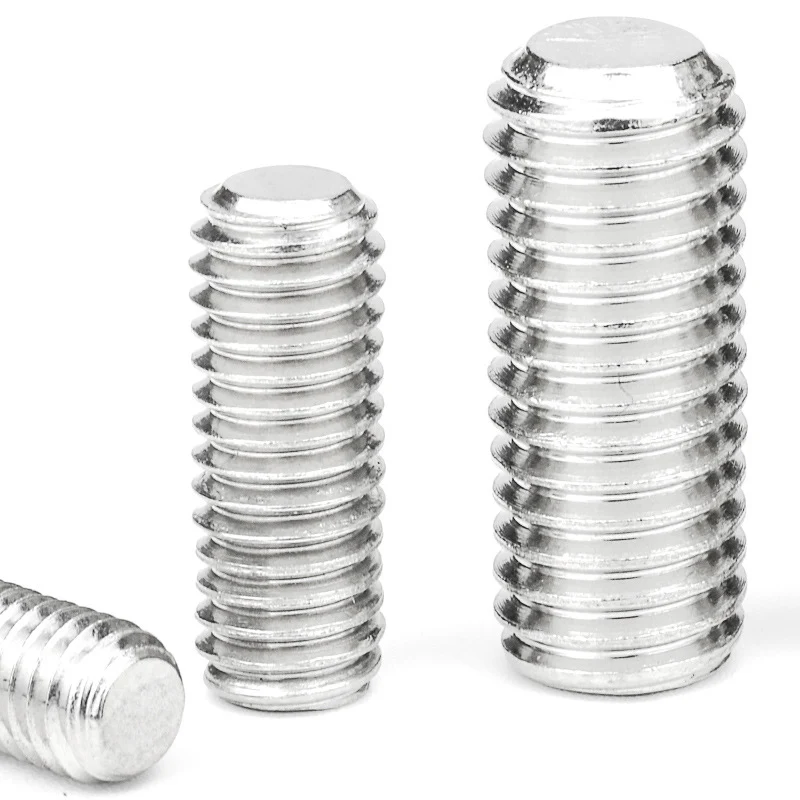 201 Stainless Steel Flat End Headless Machine Hexagon Socket Set Screw Jacking Screw M3 M4 M5 M6 M10 M12