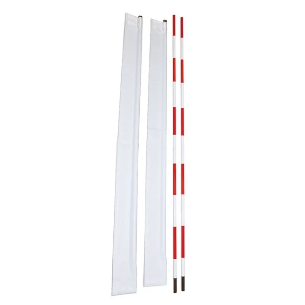 Volleyball referee equipment Volleyball antenna with sleeve set of 2 (Red/White)