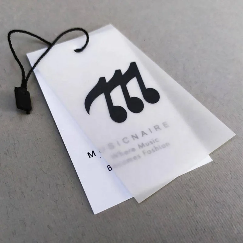 Custom Hair Bundle Wraps Logo Added Printing Clothing Paper Hang Tag Strings