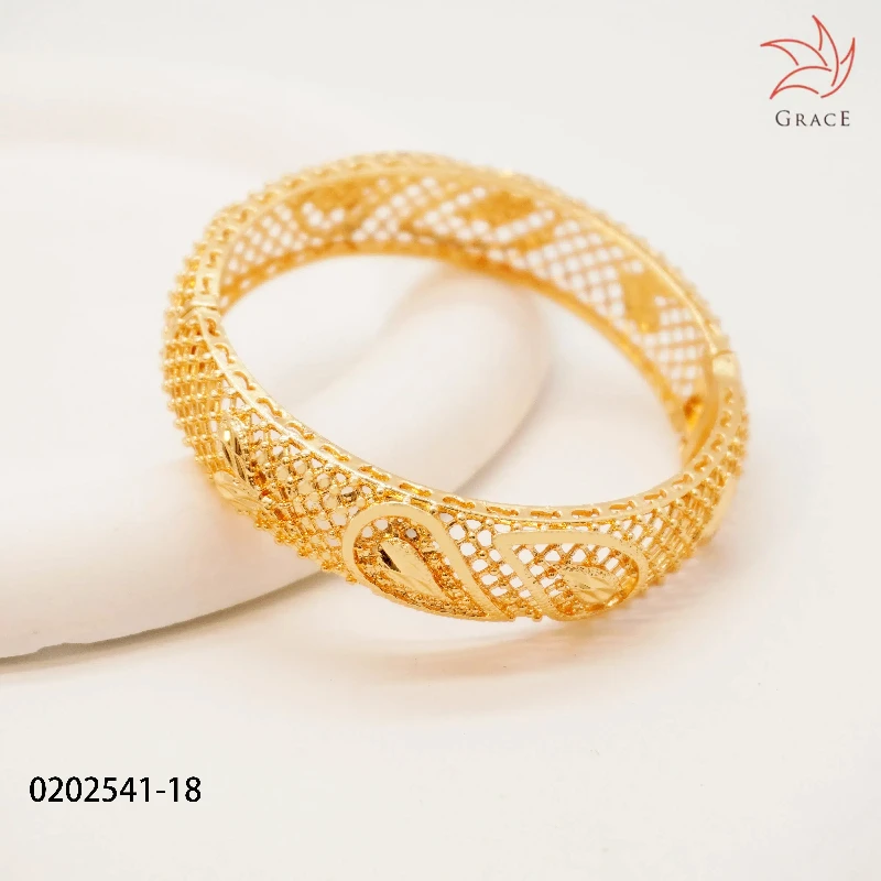 Cheap Custom Dubai Gold Bangles Filled Open Cuff Fine Bracelets & Bangles Arab Jewelry Moissanite Bracelet Women For Wedding