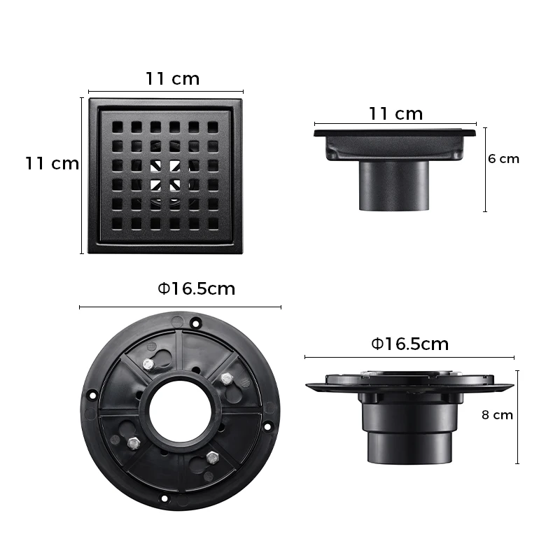 GEE-N Modern Grate Square USA Flange Deodorant Toilet Anti-odor 304 Stainless Steel Price Water Floor Drain Cover