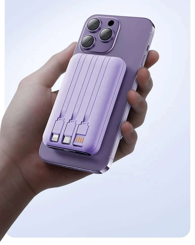 Portable Small Size Qi Fast Magnetic Wireless Type-c 10000mah Wireless Magnetic 22.5w Power Bank For Iphone 14 13 13pro Max