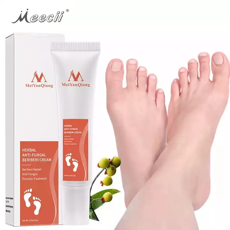 MeiYanQiong Herbal Feet Cream Anti Fungal Infection Paronychia Toe Fungus Gel Repair Dry Crack Foot Beriberi Repair Cream