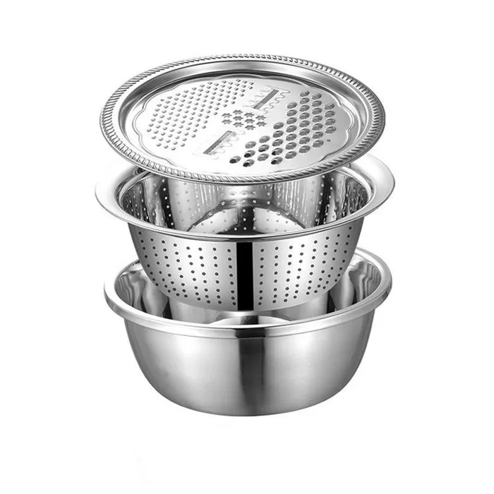 Терка для сыра, Имбирная Терка с ситечком, раковина для кухни, для мытья овощей, многофункциональная раковина из нержавеющей стали