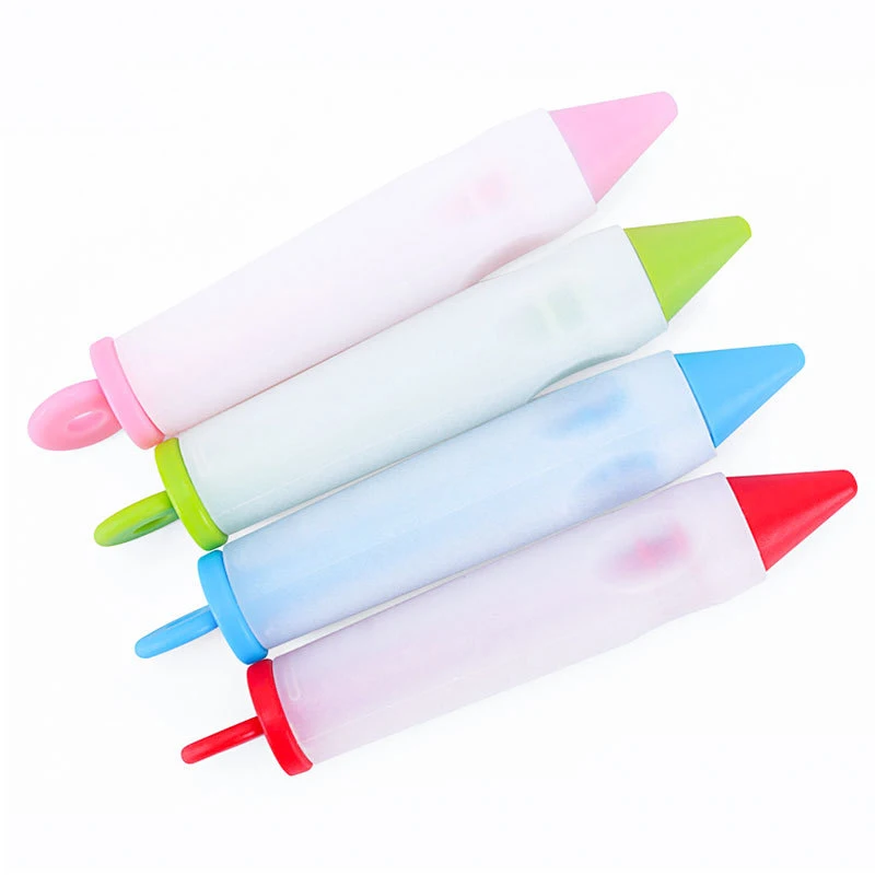 DIY Kitchen Cake Tools Silicone Cake Pen Pastry Cookie Decorating Cream Syringe Pen Silicone Writing Pen For Pastry