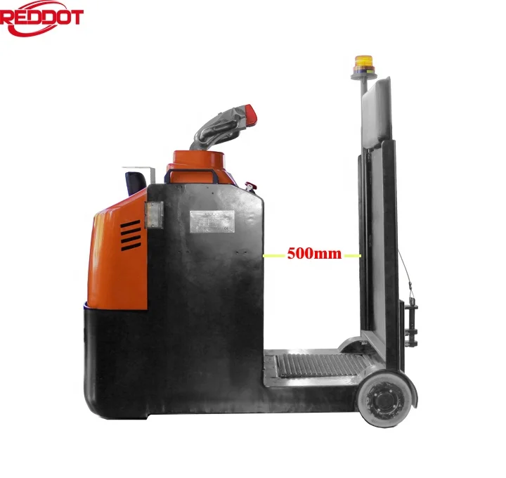 Reddot rider type rubber wheel good gradeability electric mover tow tractor with LED light