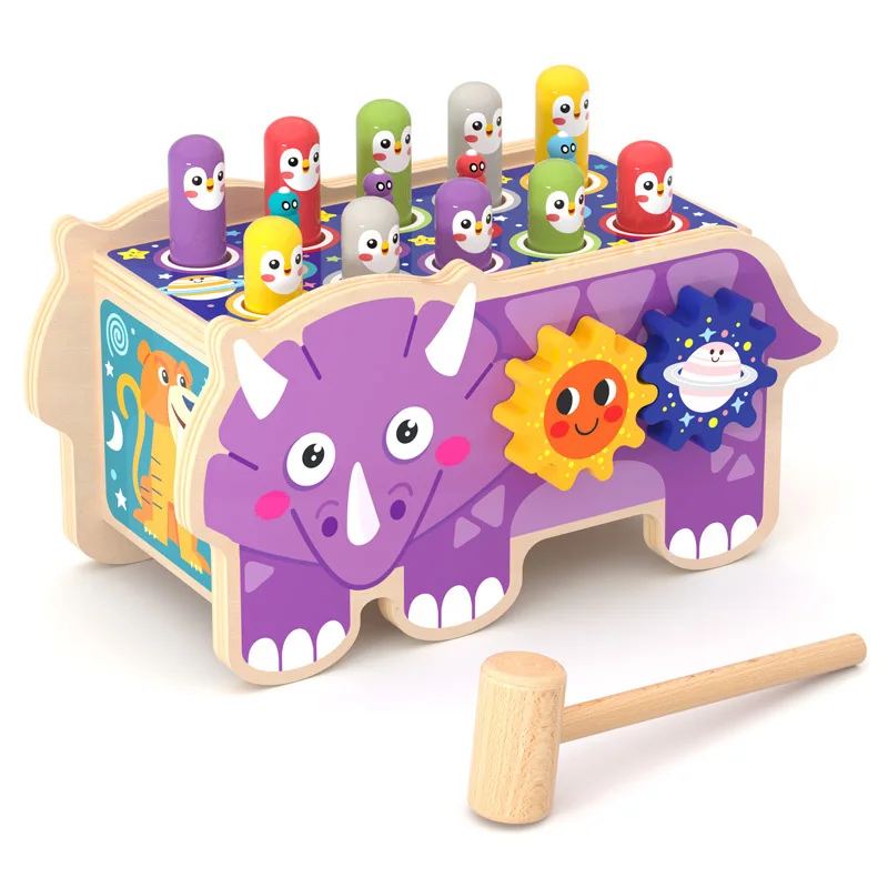 Multi-functional Educational Toy Kids Wooden Montessori Play Whac-A-Mole Toy Baby Toys Early Learning Children Gift For girl boy