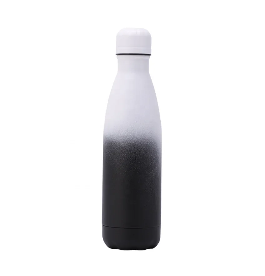 
Plastic spray cola bottle glitter powder insulation cup bullet sports bottle double stainless steel gift custom water cup 