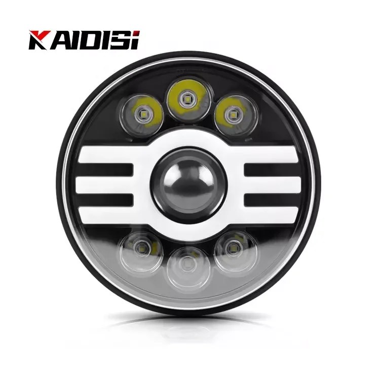 Auto Lighting System 7 Inch 40W Round  Hi/Low Beam DRL LED Angel Eye LED Headlight for cars