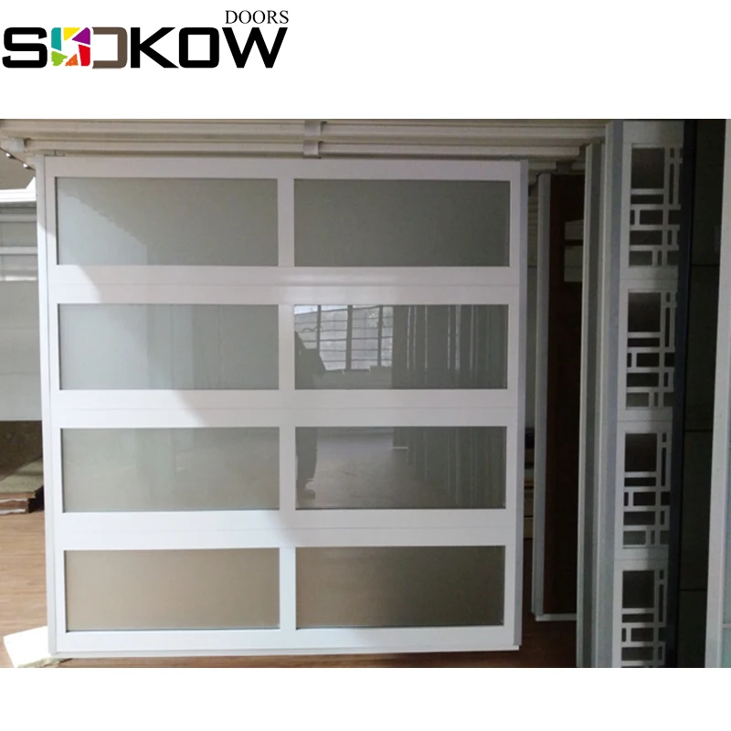 8x7 недорогие прозрачные стеклянные секционные гаражные двери