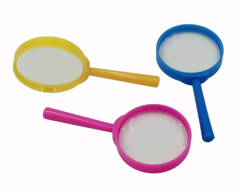 Wholesale Plastic Toy Magnifier Cheap 60MM Colorful Acrylic Magnifying Gass For Kids