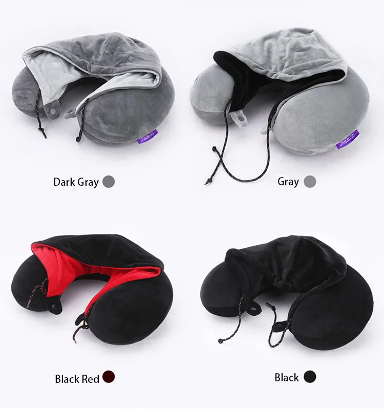 Hot Sale Memory Foam Head Cover Travel Pillow Full-Sleeping on Trip and Indoor