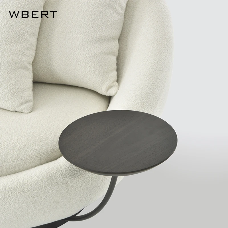 WBERT Designer Single Double Lazy Sofa Creative Arc Rotating with Light Luxury Small Family Living Room Dining Balcony Leisure