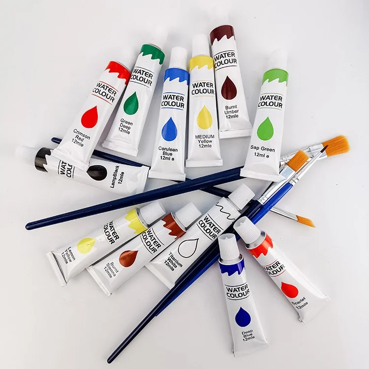 Custom logo liquitex acrylic paint classic set fine art small fabric brush set acrylic paint travel set for children