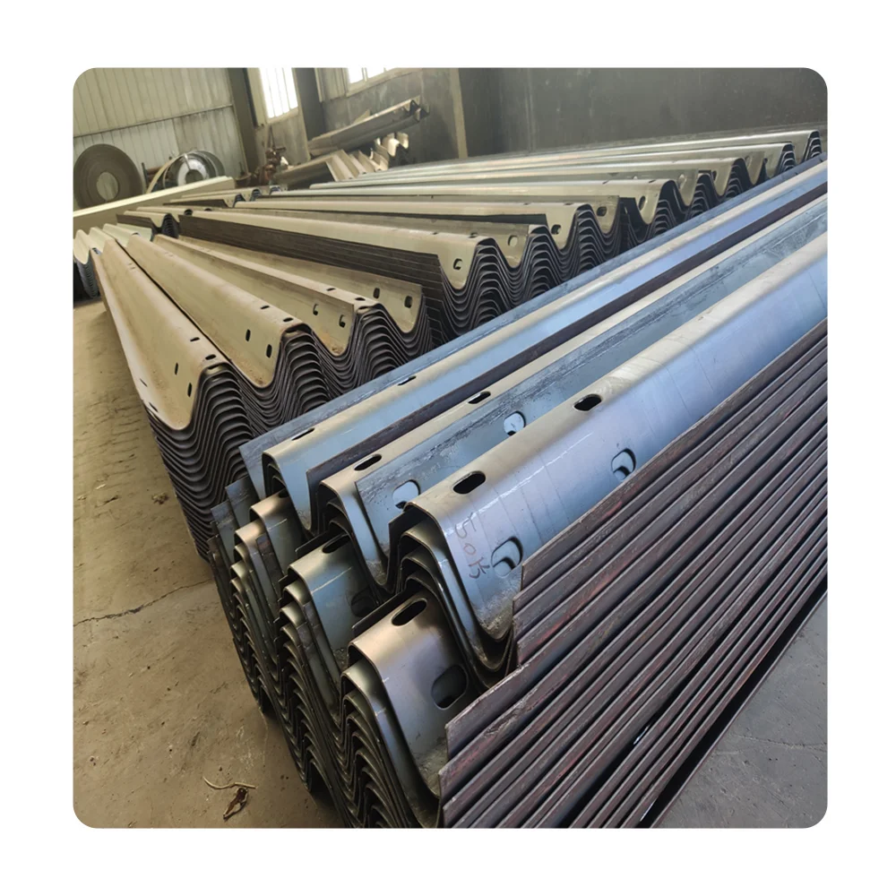 Highway Guardrail Roadway Safety Galvanized Customizable Traffic Guardrail Carbon Steel road guardrail