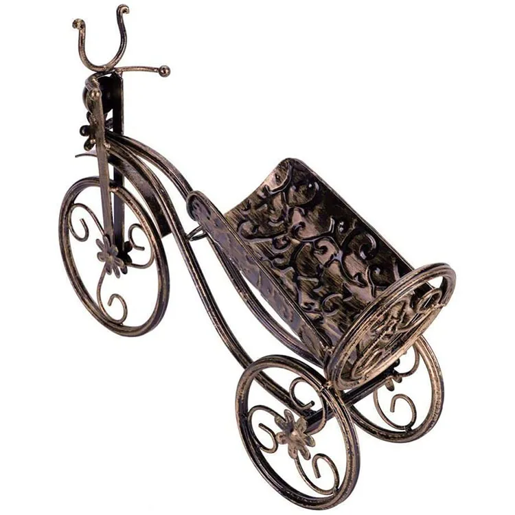 
Metal Red Rack Tricycle-Shaped Wine Storage Whisky Bottle Holder 