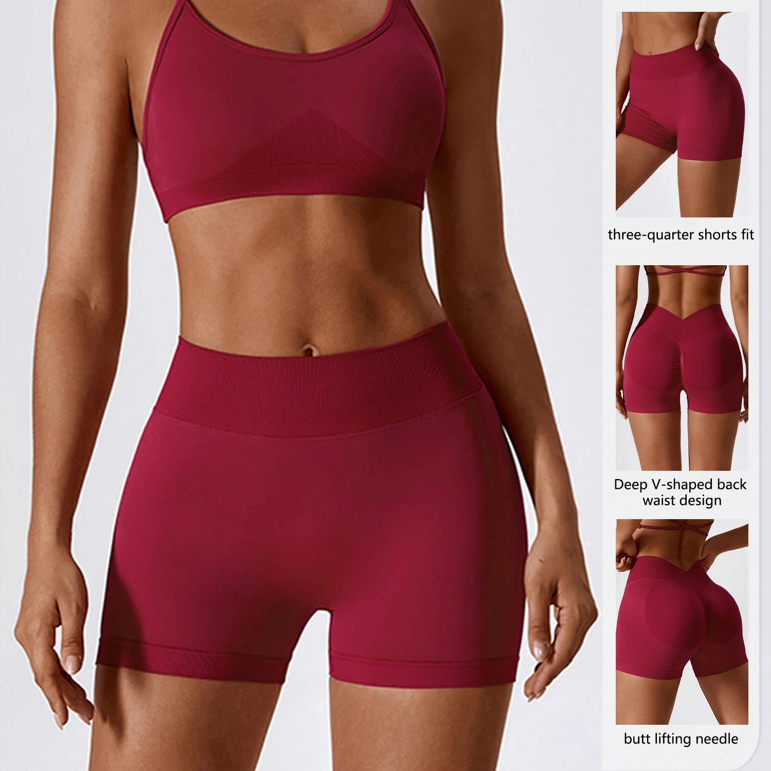 r hot sale seamless high waist yoga shorts tummy lifting buttocks fitness pants outer wear running sports shorts