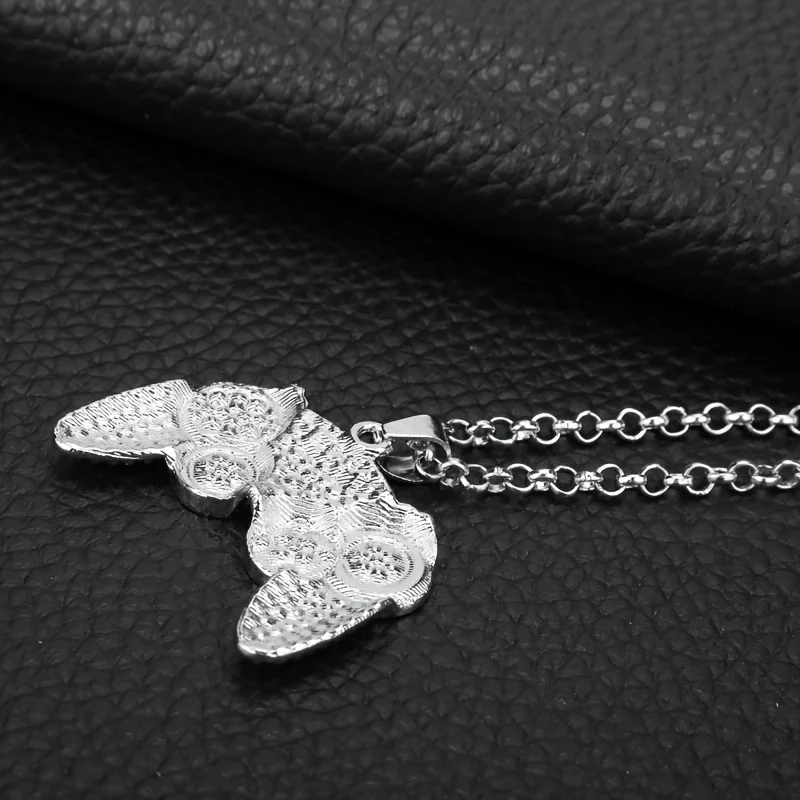 Game Console Pendant Necklace Full Drill Game Controller Pendant Necklace Fashion Zircon Gamepad Charms Necklace
