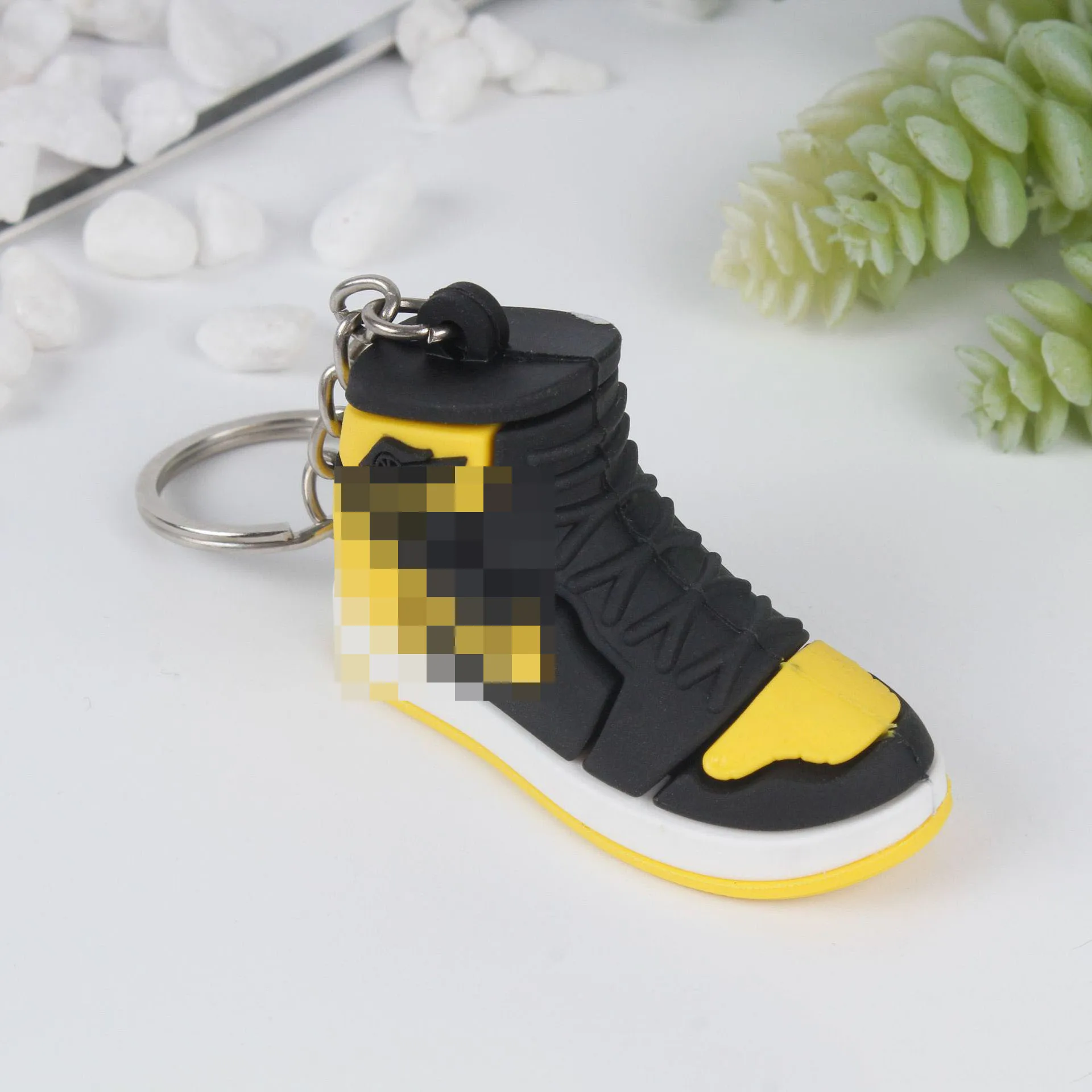 
Hot selling sports style soft rubber shoes key ring air jordan birthday gift keychain 