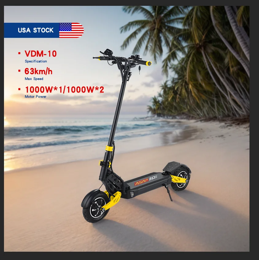 Tax Free VDM 10 Scooter Fast Delivery Powerful Brushless Motor Adult Electric Kick Scooter USA Stock