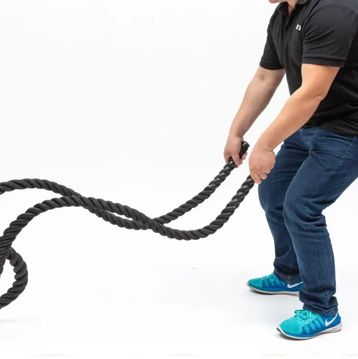 gym equipment sports power training battle ropes swing rope strength training thick battle rope
