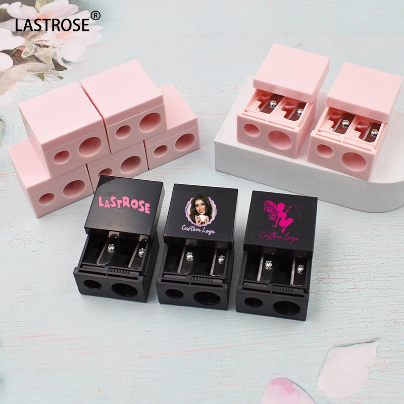 Private Label Double hole mini hand pencil sharpener knife rolling Makeup Eyebrow Lip liner pencil makeup sharpener tool