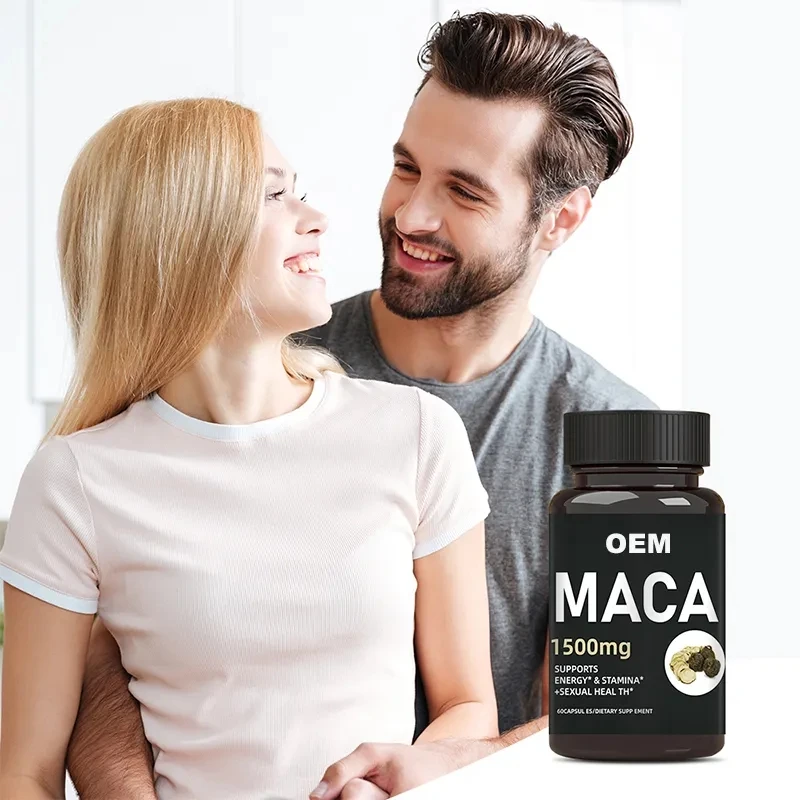 Wholesale customization maca root capsules supplement men use reproductive health black maca