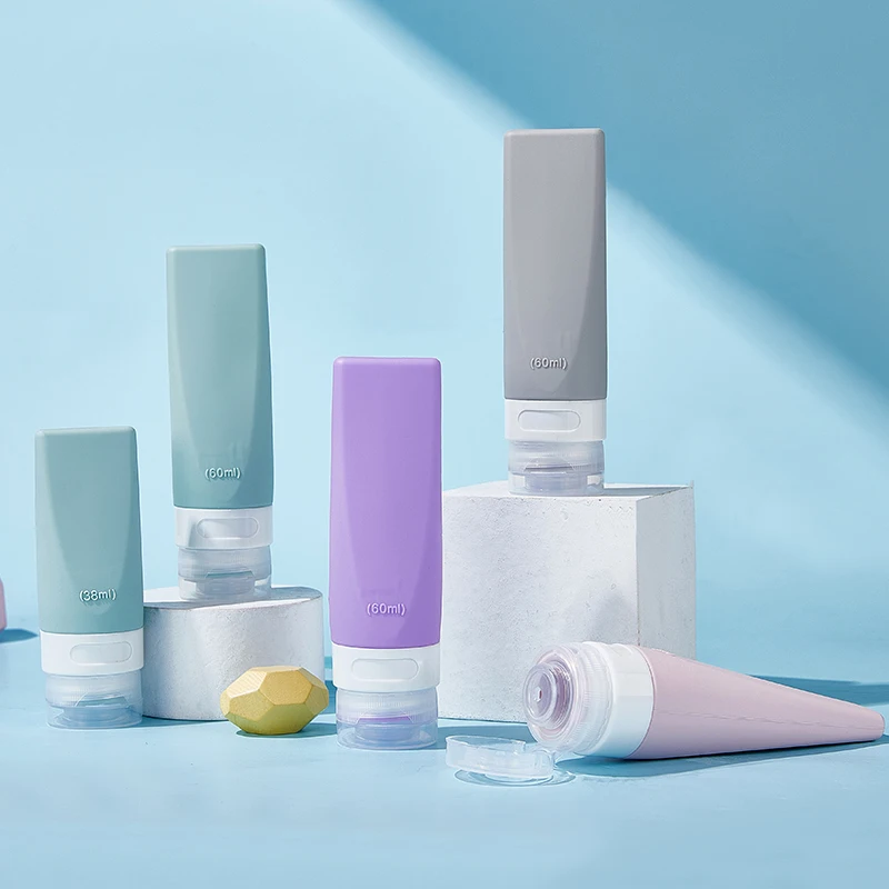 38ml 60ml Squeezable Mini Travel Set Bpa Free Travel Accessories Cosmetic Bottle Silicone Toiletry Bottle For Travel
