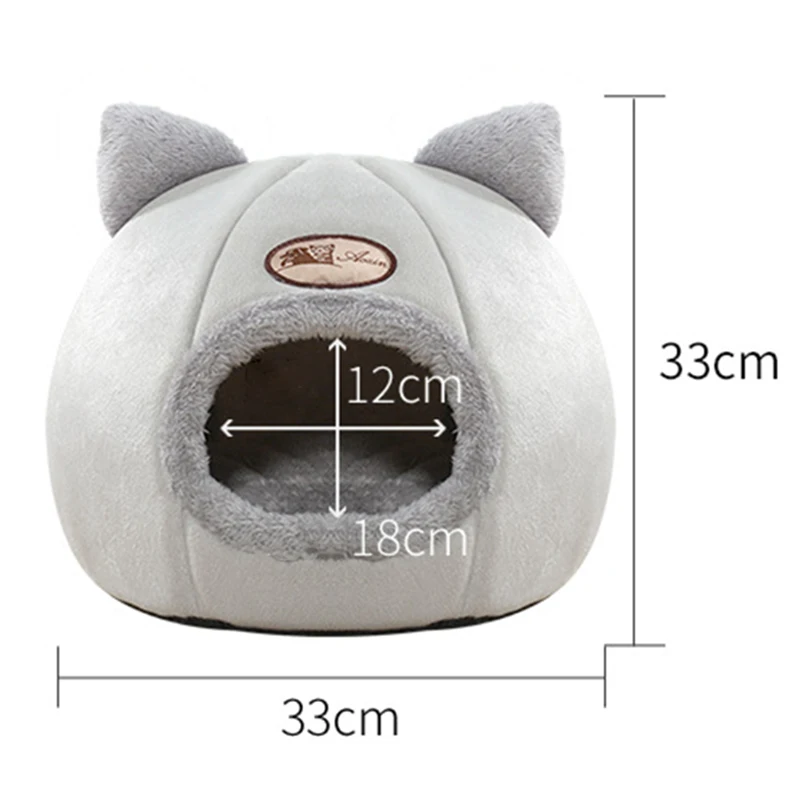 Relaxlines  Pet Warm Bed In Winter Amazon Hot Selling Semi Closed Warm Dog Kennel Plush Round Pet Kennel Pet Bed