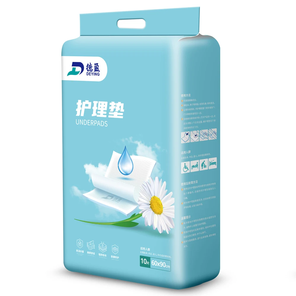 100*225cm Hospital waterproof bed sheet  Underpad ultra absorption premium core  release paper provide blue