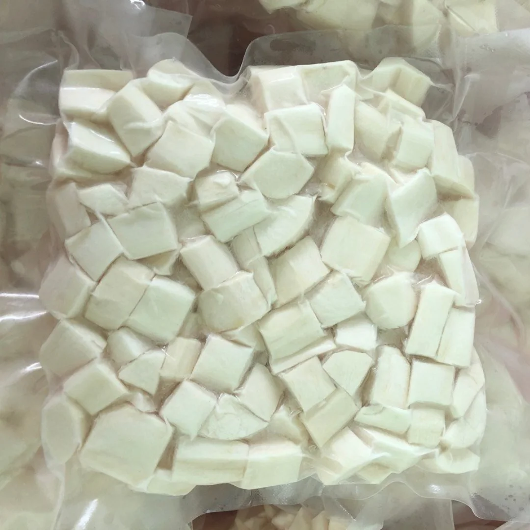 Manufacture Frozen cassava cubes - IQF Frozen Fresh Sweet Cassava Without Skin for agricultural vegetables in VN HOANG LINH SG K