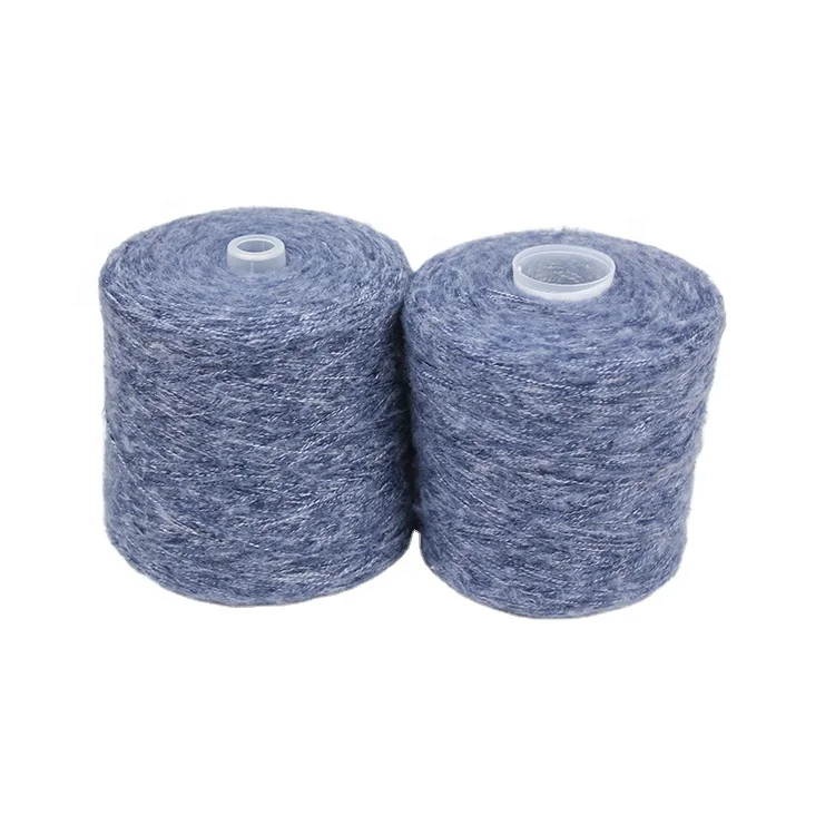 Kingeagle Popular Durable Cozy Super Warm 5.5NM/1 Light Texture 100% Polyester AB Color Blended Brush Yarn Free Samples