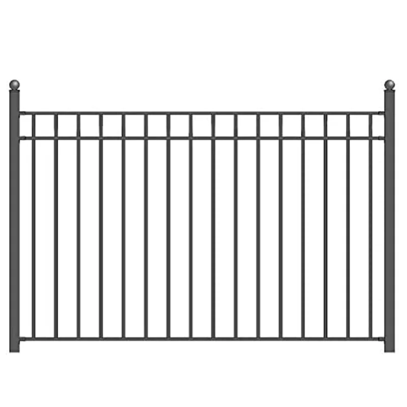 wholesale modern customize garden privacy ornamental cheap black wrought iron fence