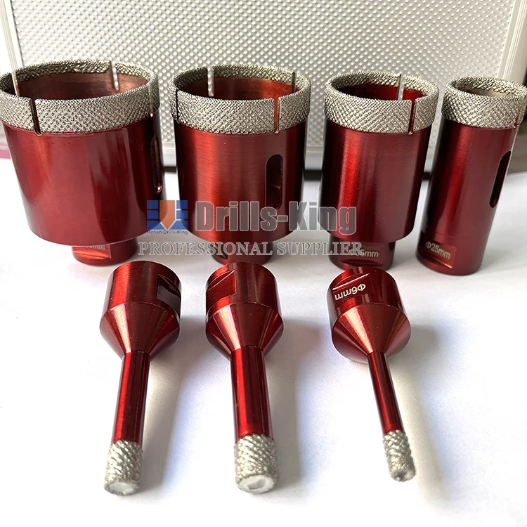 New Type Vacuum Brazed Tile Porcelain Core Drill Bit Set Arix Diamond Drills Hole Saw Hole Cutter Diamond Drill Bit Set