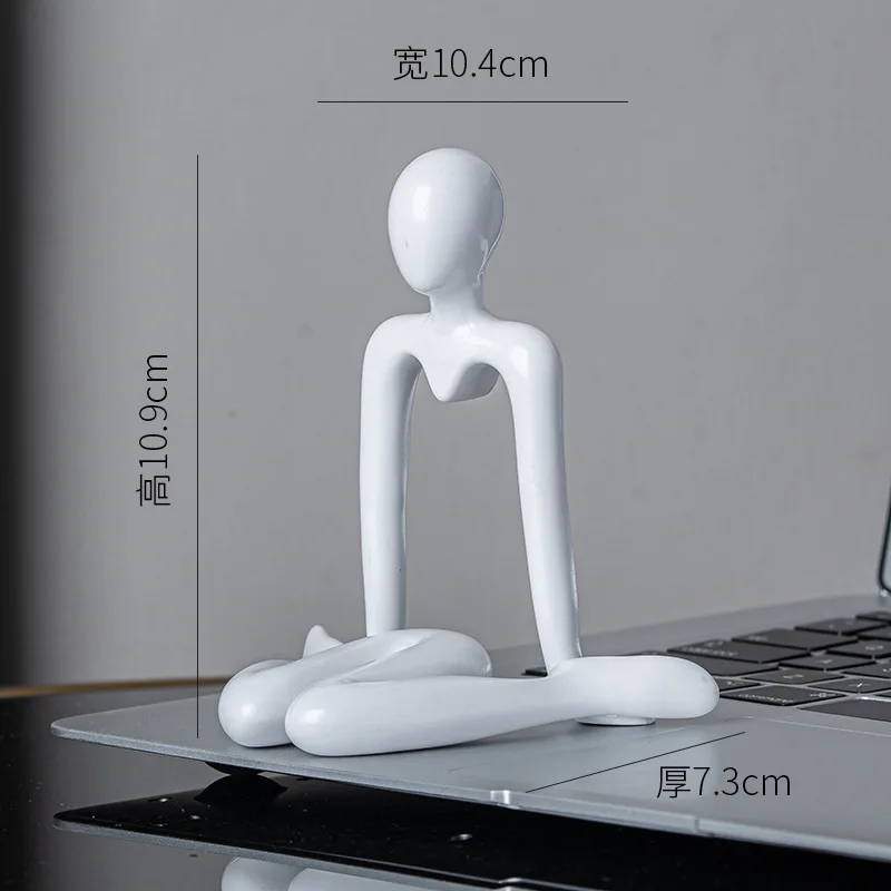 Nordic Light Luxury Style Abstract Figure Home Decoration Ornaments Sitting Posture Statue Crafts Desktop Decor Artworks