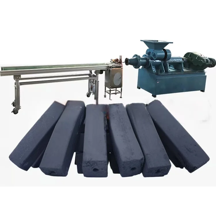 Factory Sale Energy Saving BBQ Charcoal Briquette Machine Pulverized Coal Rod Forming and Extrusion Cutter