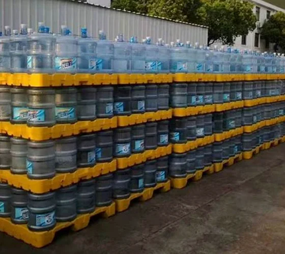 Heavy Loading 16 Bottles Pallet 5 Gallon Water Bottle Stand Pallet Per Layer Stacking Bottled Water Pallet