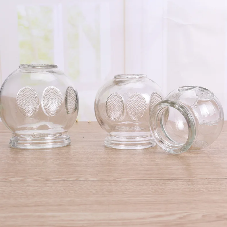 67mm traditional chinese medical suction fire cupping glass vacuum hijama massage cups wholesale cuping