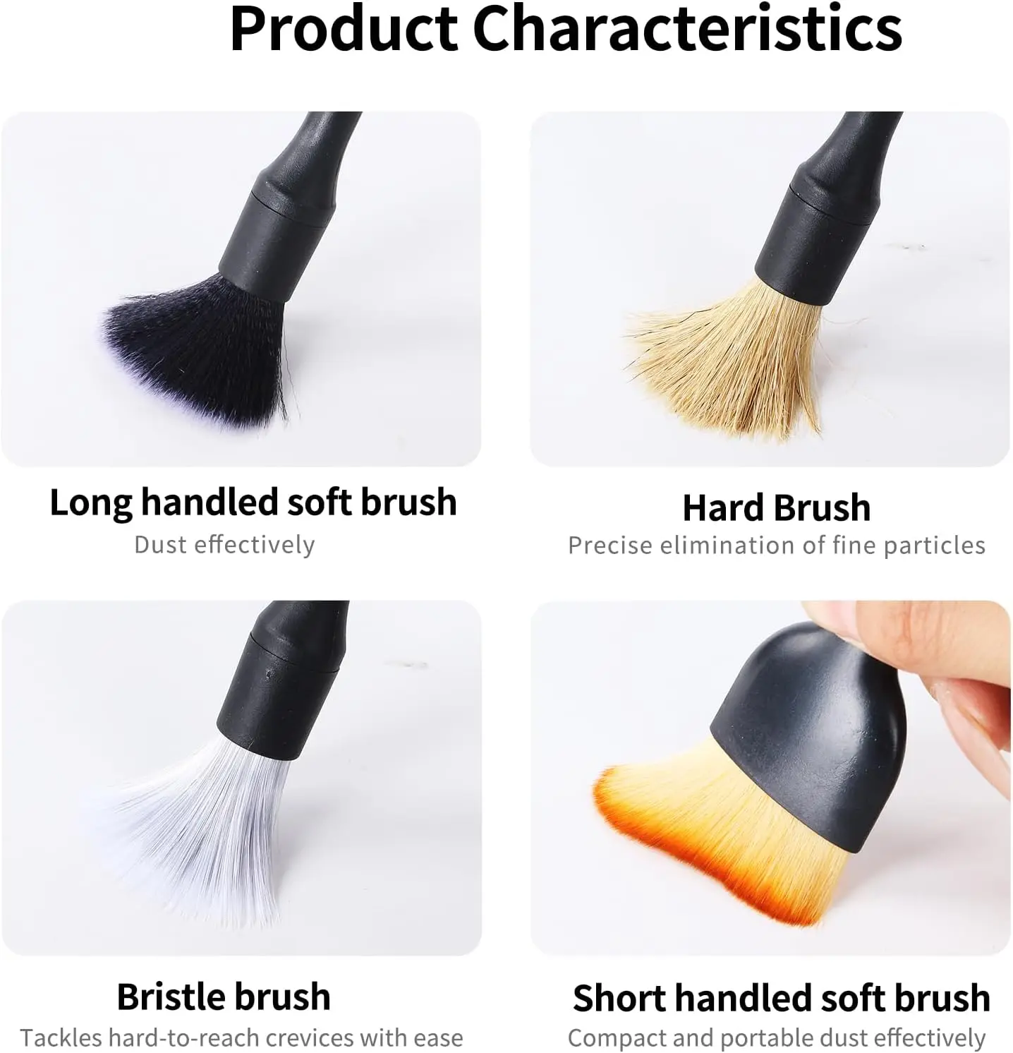 Car Interior Brush Detailing Brush Car Cleaning Brush Interior Dust Removal Car Dashboard Cleaning Accessories