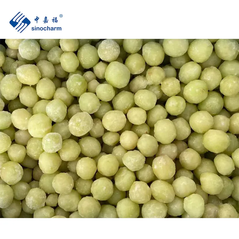 Sinocharm BRC A Frozen Fruits Shine Muscat Sweet Delicious IQF Frozen Peeled Pitted Grape
