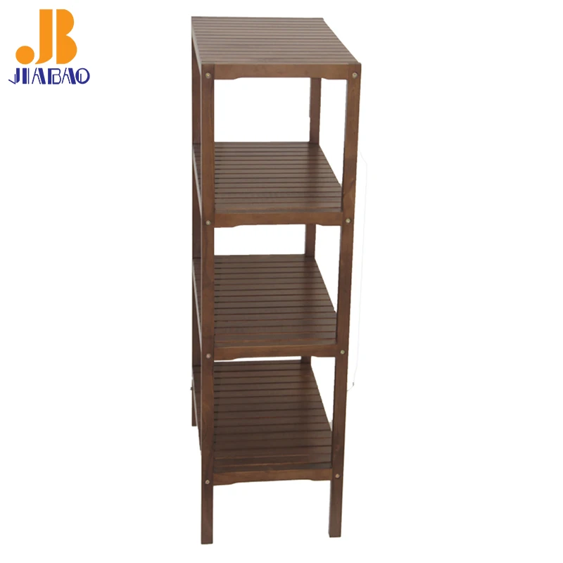 JB Factory Price Chocolate Book Sundries Vertical Four Layer Shelf Broom Display Rack