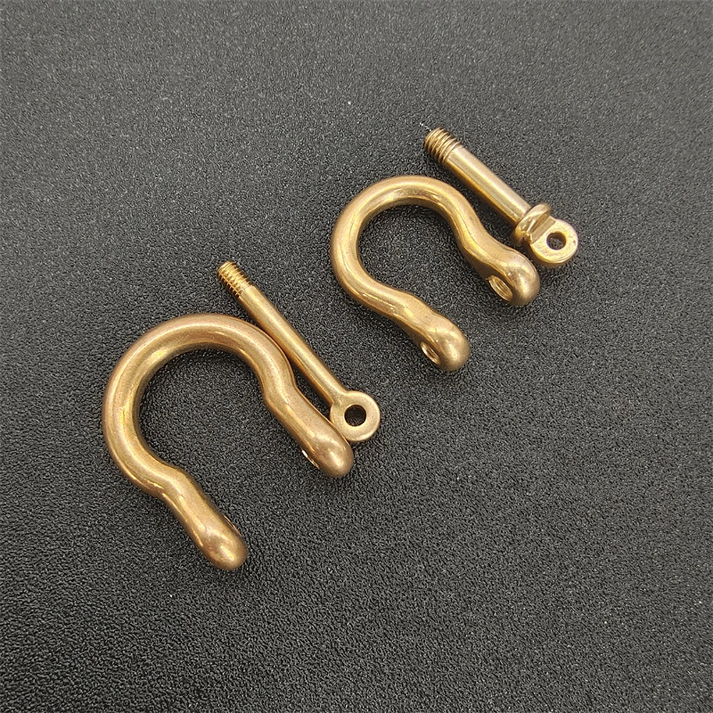 New Cheap price high quality U-shape D-shape buckle 100% brass vachette clasp strong connection buckle multiple size for choose