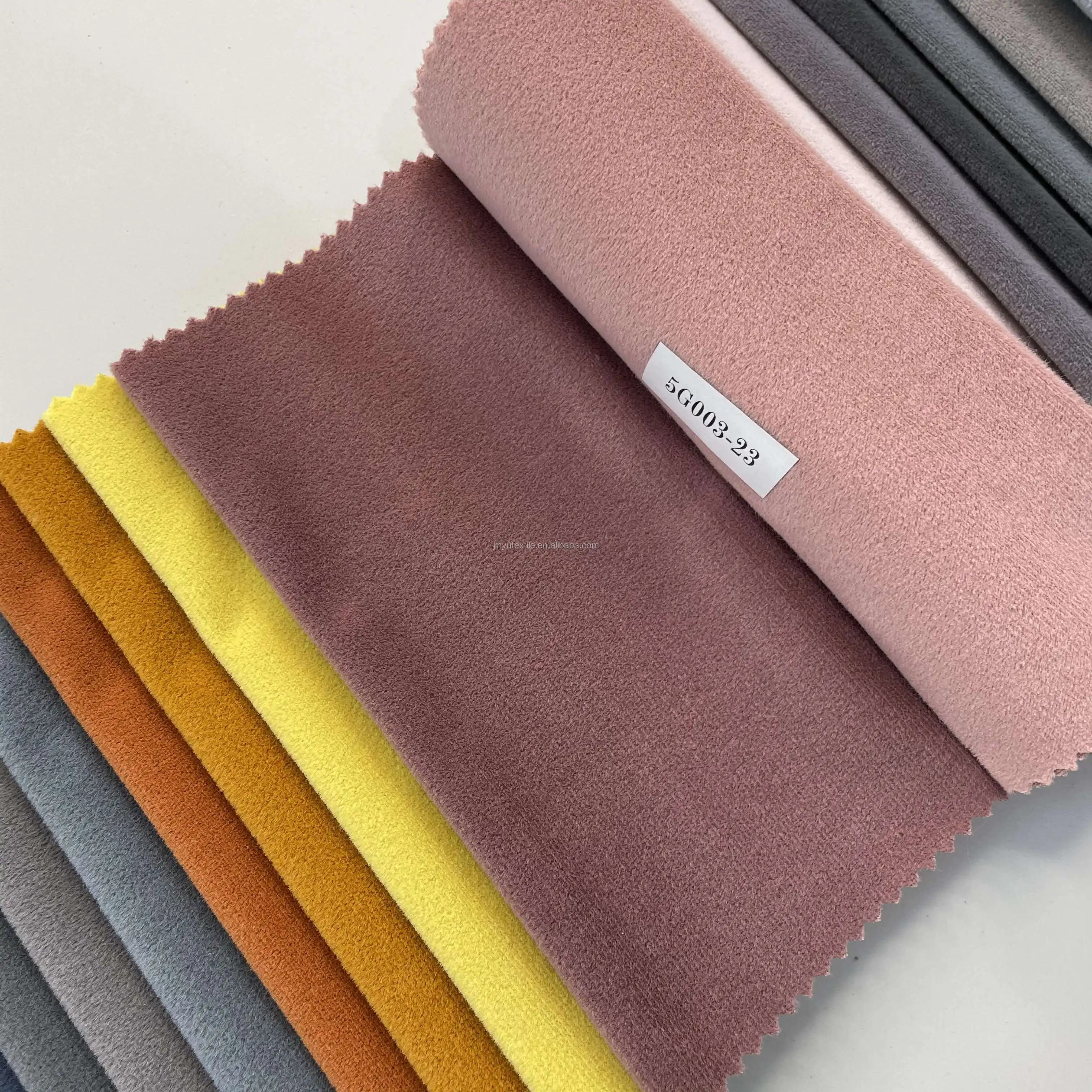 mosha velvet for sofa sofa polyester fabrics good soft touch Turkey anka black kniitted backing