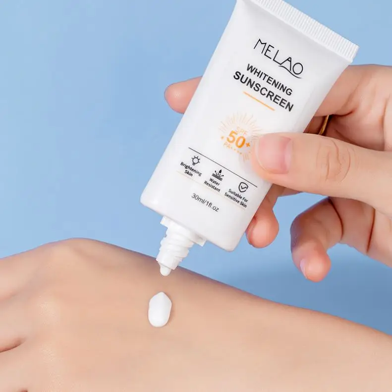 OEM/ODM MELAO Organic Sun Screen Lotion Non-greasy Vegan Broad Spectrum Moisturizing Uva/uvb Facial Sunscreen Spf 50 Korean