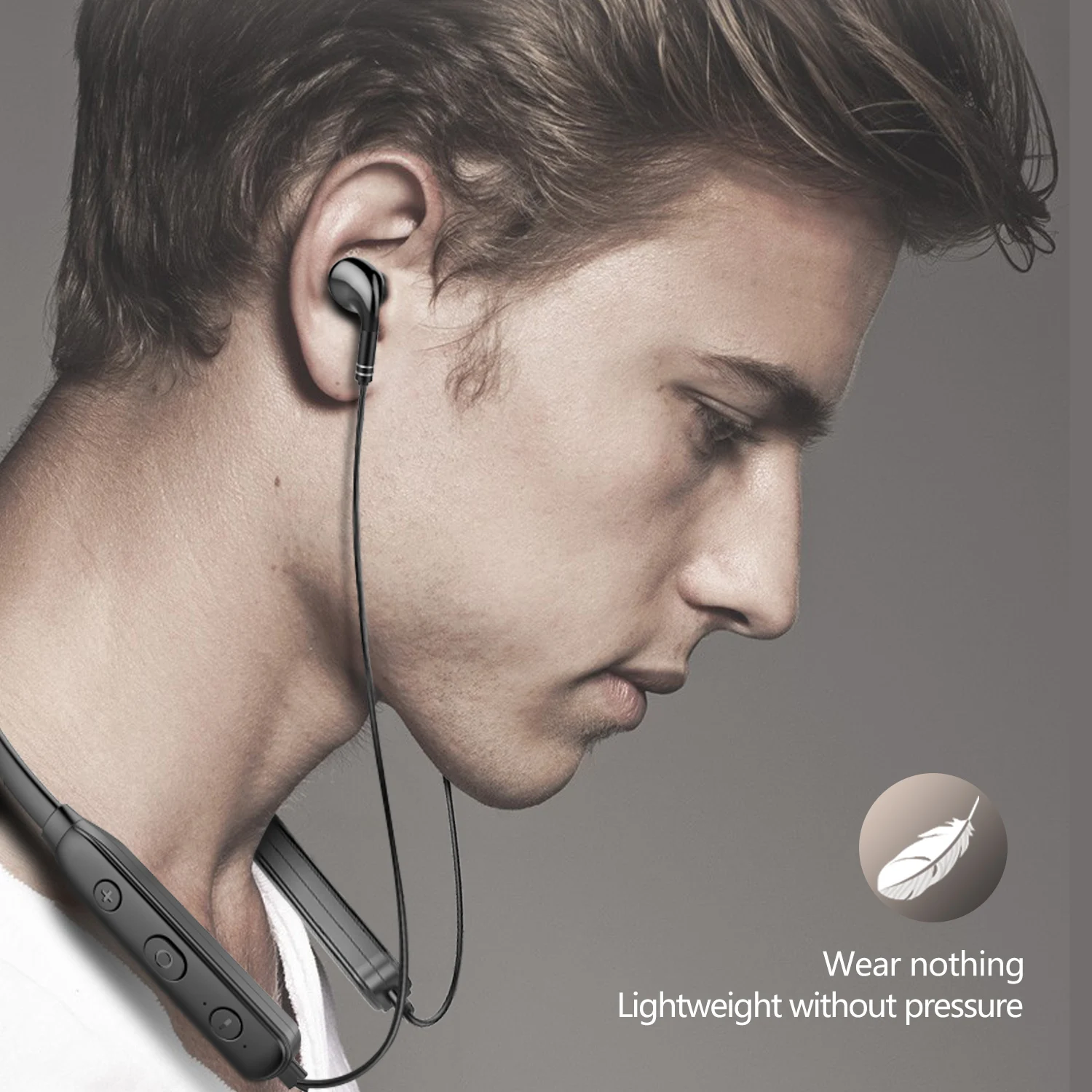 Best quality neckband wireless5.0 earphones in-ear noise-cancelling HIFI subwoofer sports headset headphones H3000