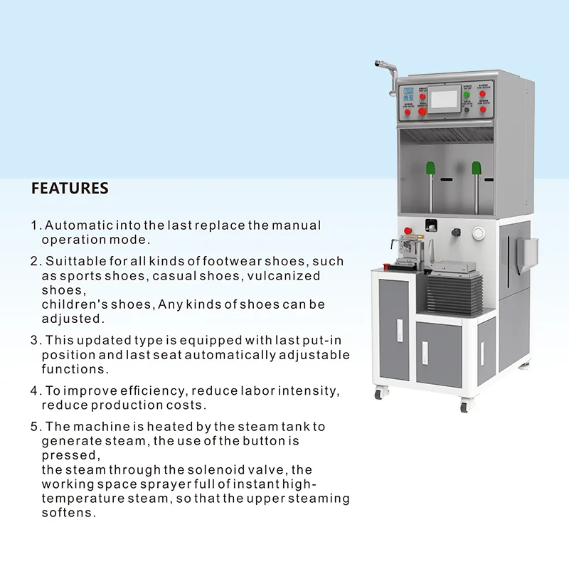 Shoe Induction Automatic Steam and Wet Into the Last Machine