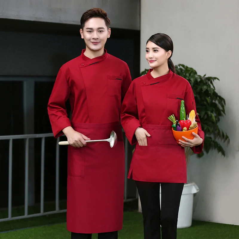 Newly designed chef clothing fashion unisex chef uniforms chef jacket for kitchens and restaurants