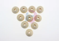 500 pieces 6 sizes of various unpolished wooden beads, used for wreaths, farmhouse decoration, jewelry making,DIY handicrafts