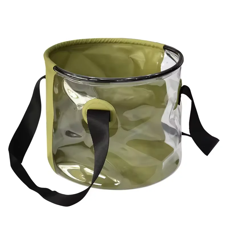 10L 12L 20L PVC Container Folding Water Bucket Portable Collapsible Bucket for Outdoor Travelling Camping Fishing Gardening